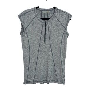 Athleta Pacifica Illume UPF Fitted Tank Top Women's Heather Gray